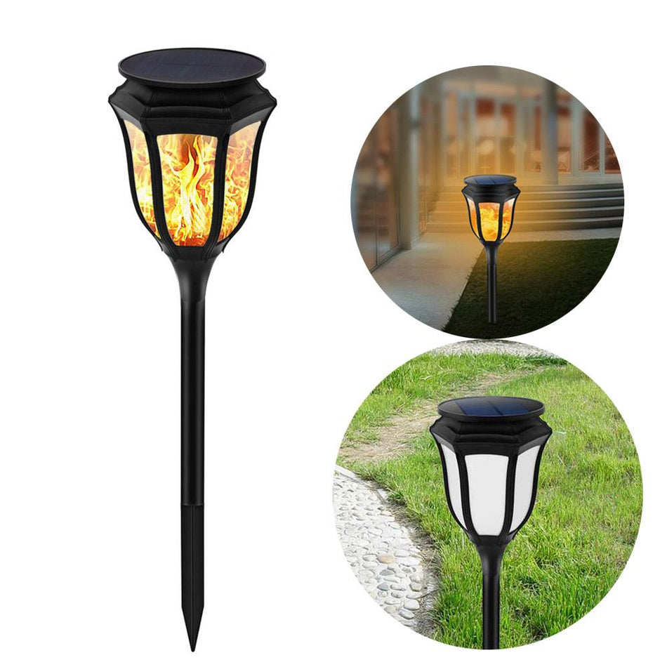 Orelli Lightings 96-LED Solar Flame Path Torch, IP65 Waterproof for Garden and Pathway