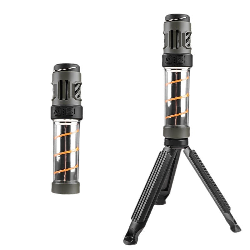 Orelli Lightings LED Mosquito-Repellent Camping Light, Rechargeable Tripod Lantern and Flashlight
