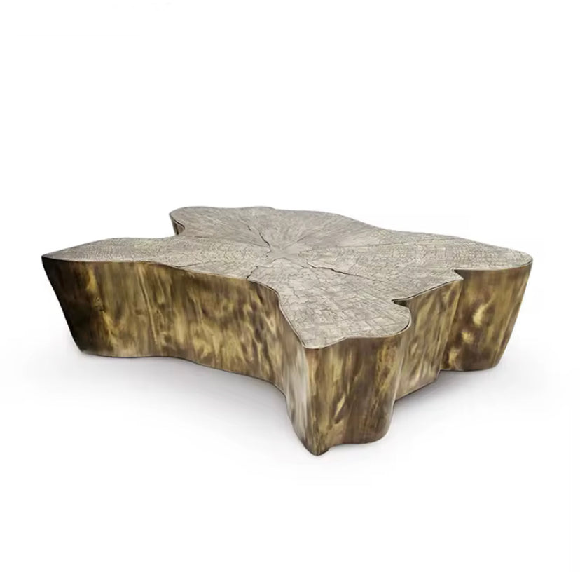 Tree Stump Side Tables Irregular Tree Trunk Shape Custom Center Tea Coffee Lounge Area Tables