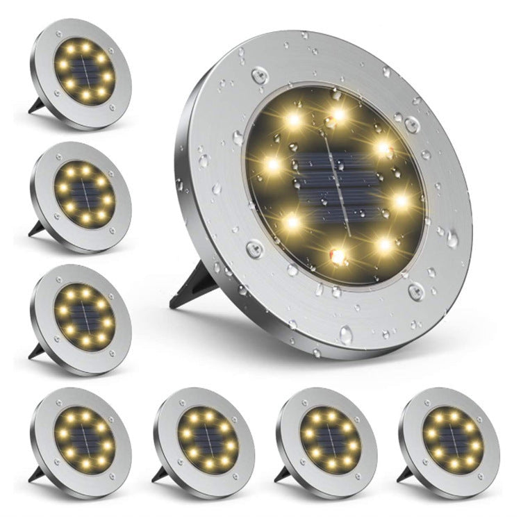 Orelli Lightings Solar LED In-Ground Light, 8-20 LEDs Waterproof for Lawn and Garden Decor