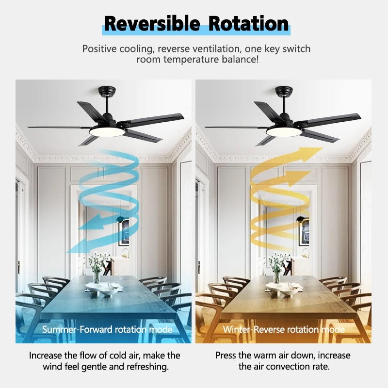 Modern Ventilation Fans Home, Hotel Remote Control Ceiling Fan Living Room, Dining Room, Bedroom Ceiling fan Light