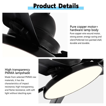 Modern Ventilation Fans Home, Hotel Remote Control Ceiling Fan Living Room, Dining Room, Bedroom Ceiling fan Light