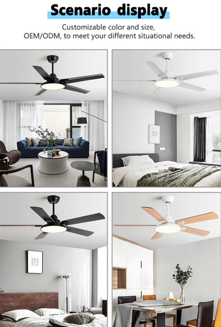 Modern Ventilation Fans Home, Hotel Remote Control Ceiling Fan Living Room, Dining Room, Bedroom Ceiling fan Light