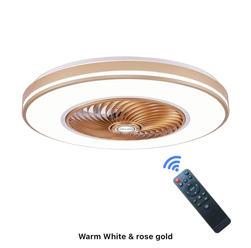 Modern Ventilation Fans DC Motor 6-Speeds Living Room Remote Control Ceiling Fan Light