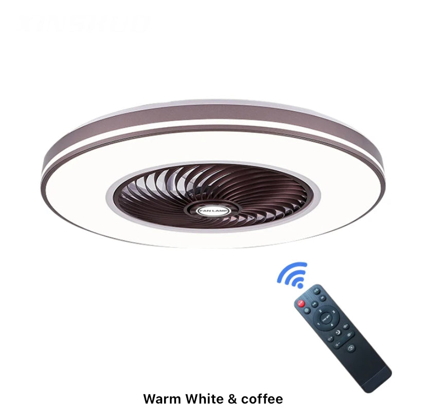 Modern Ventilation Fans DC Motor 6-Speeds Living Room Remote Control Ceiling Fan Light