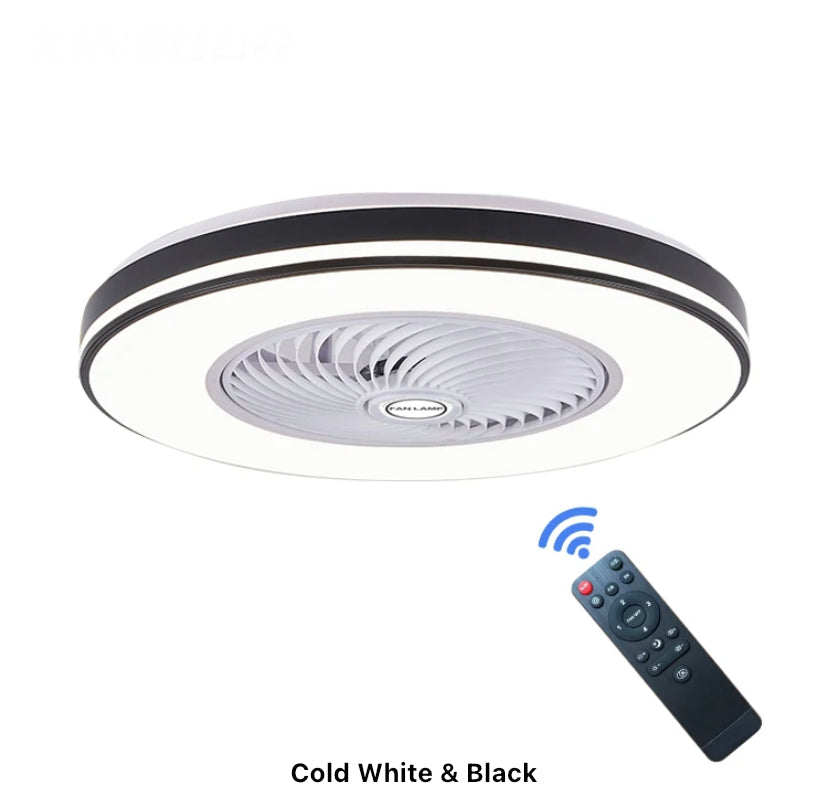 Modern Ventilation Fans DC Motor 6-Speeds Living Room Remote Control Ceiling Fan Light