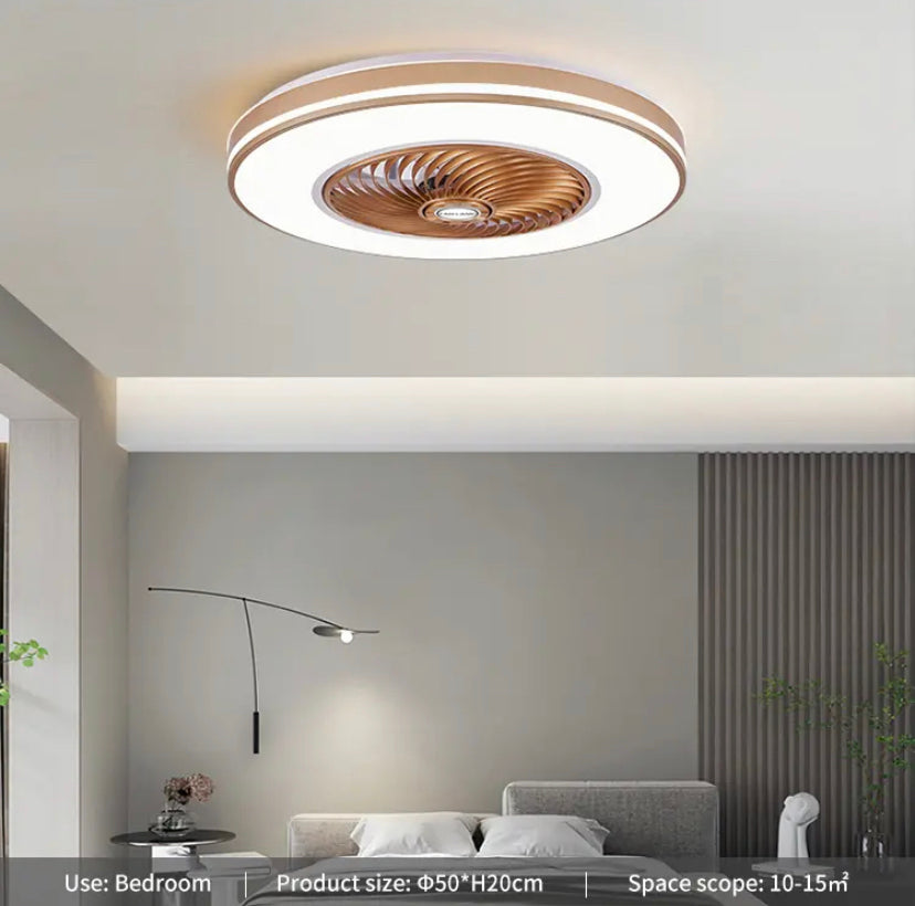 Modern Ventilation Fans DC Motor 6-Speeds Living Room Remote Control Ceiling Fan Light