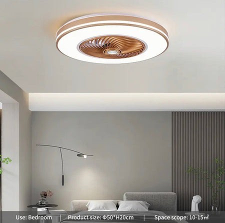 Modern Ventilation Fans DC Motor 6-Speeds Living Room Remote Control Ceiling Fan Light