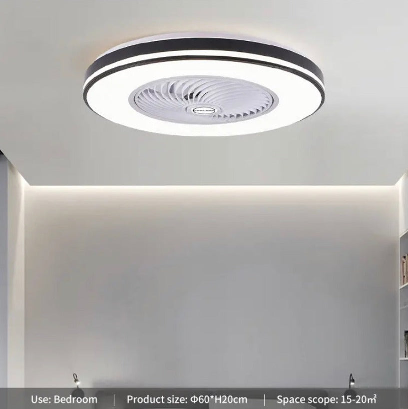 Modern Ventilation Fans DC Motor 6-Speeds Living Room Remote Control Ceiling Fan Light
