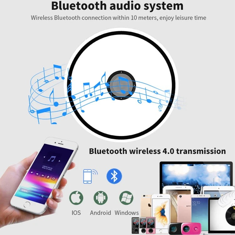 Modern Ventilation Fans Bedroom, Dining Room Bluetooth Speaker LED Ceiling Fan 42 Inch Remote Control