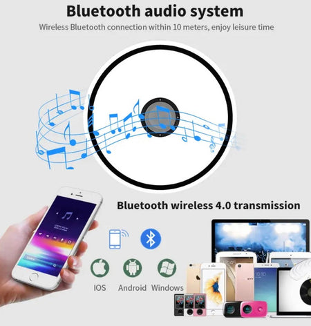 Modern Ventilation Fans Bedroom, Dining Room Bluetooth Speaker LED Ceiling Fan 42 Inch Remote Control