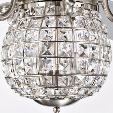 Modern Ventilation Fans Indoor Home, Living Room, Bedroom, Dining Room 52 Inch Ceiling Fan Crystal Ceiling Fan Light