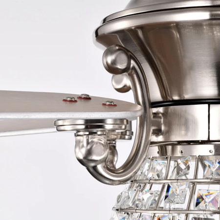 Modern Ventilation Fans Indoor Home, Living Room, Bedroom, Dining Room 52 Inch Ceiling Fan Crystal Ceiling Fan Light