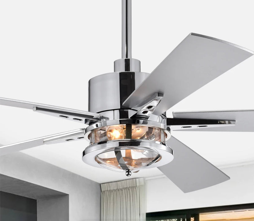 Modern Ceiling Fan Remote Control 52 Inch Ventilation Fan Indoor Dining Room Ceiling Fan With Light