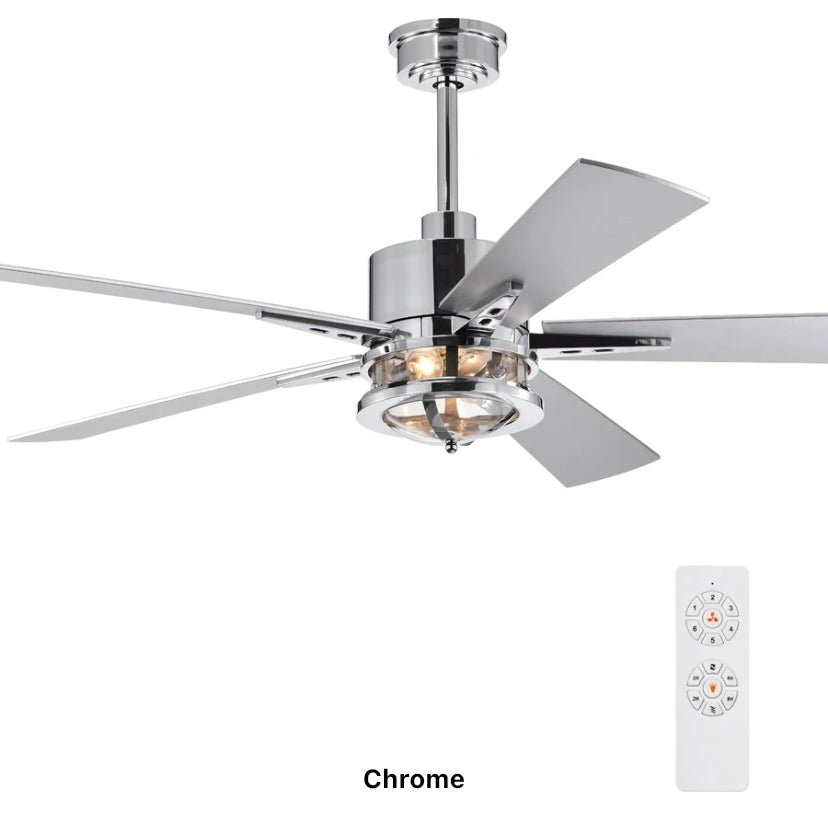 Modern Ceiling Fan Remote Control 52 Inch Ventilation Fan Indoor Dining Room Ceiling Fan With Light
