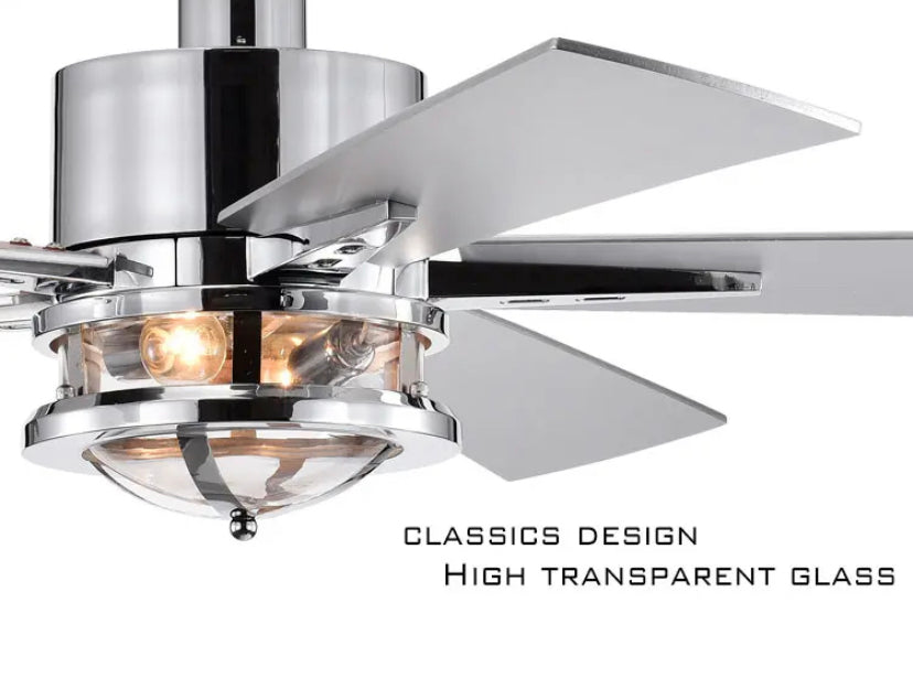 Modern Ceiling Fan Remote Control 52 Inch Ventilation Fan Indoor Dining Room Ceiling Fan With Light