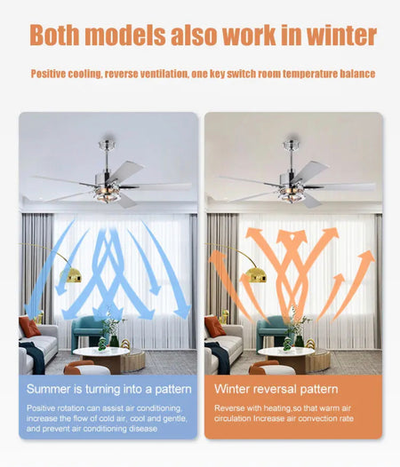 Modern Ceiling Fan Remote Control 52 Inch Ventilation Fan Indoor Dining Room Ceiling Fan With Light