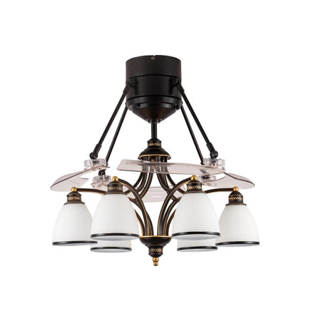 Modern Ventilation Fans Glass 48 Inch European Style Ceiling Light Living Room, Dining Room Remote Control Ceiling Fan Light
