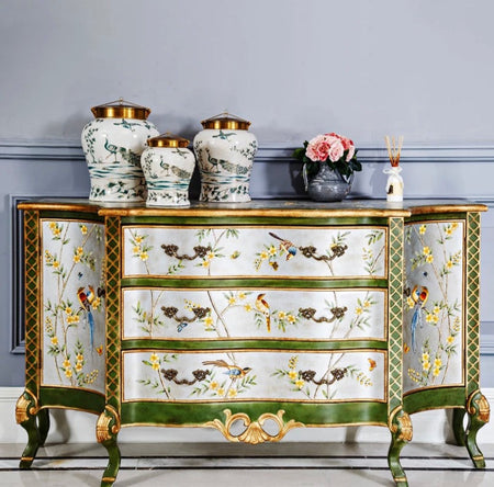 Antique Cabinets Luxury Furniture Antike Schränkekinds Cupboard Wood Noble Design Hand Painted Sideboard