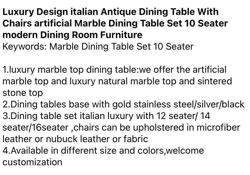 Dining Table Luxury Design Italian Antique Dining Table With Chairs Esstisch Set