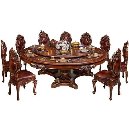 French Baroque Design Luxury Dining Room Carved Table Hand Made Antique Style Set