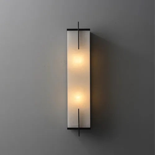 Modern Wall Light Rectangular Alabaster Linear Marble Indoor, Outdoor Wall Sconces