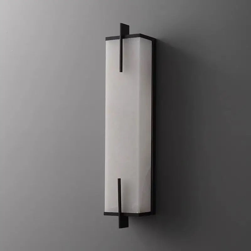 Modern Wall Light Rectangular Alabaster Linear Marble Indoor, Outdoor Wall Sconces