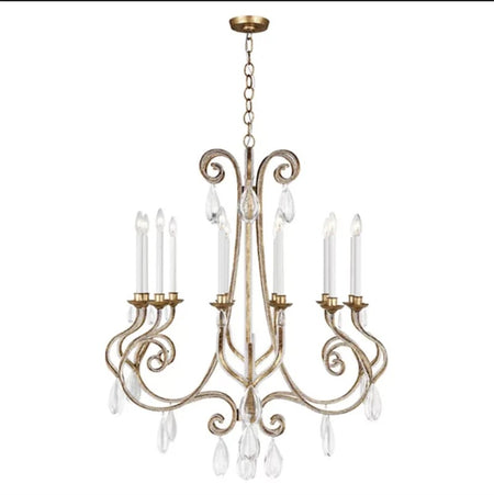 Modern Chandelier Rustic Iron Led American Home, Farm Living, Dining Room Crystal Light s