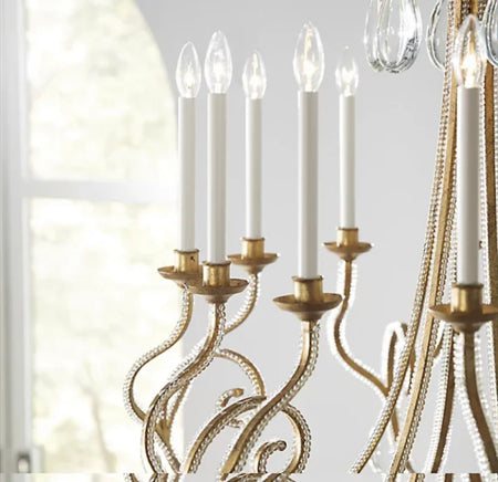 Modern Chandelier Rustic Iron Led American Home, Farm Living, Dining Room Crystal Light s