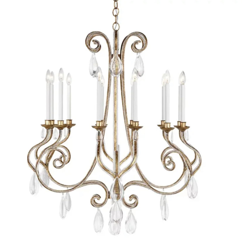 Modern Chandelier Rustic Iron Led American Home, Farm Living, Dining Room Crystal Light s