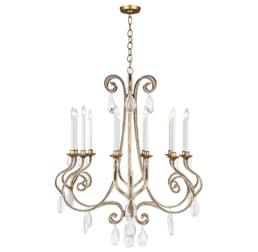Modern Chandelier Rustic Iron Led American Home, Farm Living, Dining Room Crystal Light s