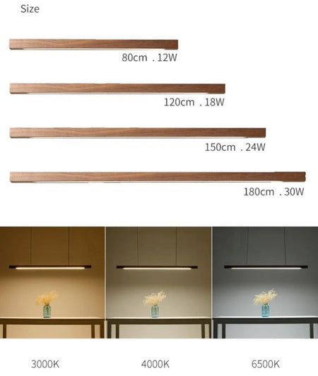 Modern Pendant Light Wood Island Living, Dining Room Hanging Lights