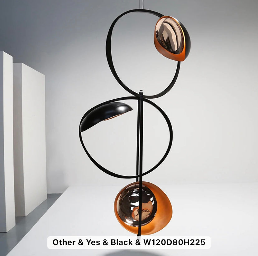 Designer Pendant Light Art Horizontally Suspended Light Sculpture Home, Hotel Chandeliers