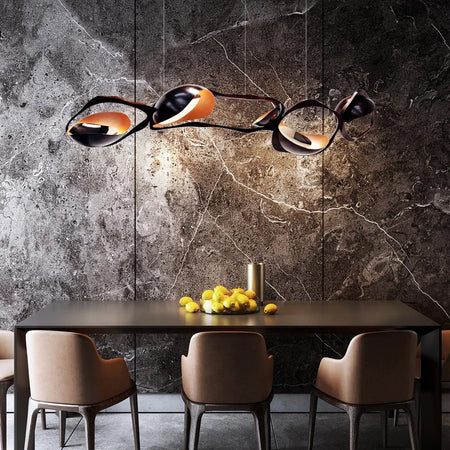 Designer Pendant Light Art Horizontally Suspended Light Sculpture Home, Hotel Chandeliers