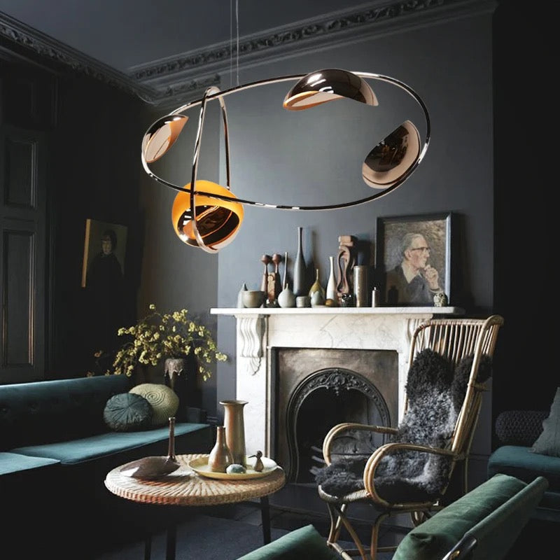 Designer Pendant Light Art Horizontally Suspended Light Sculpture Home, Hotel Chandeliers