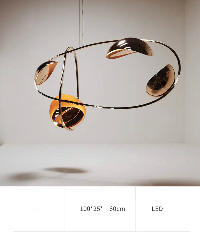 Designer Pendant Light Art Horizontally Suspended Light Sculpture Home, Hotel Chandeliers