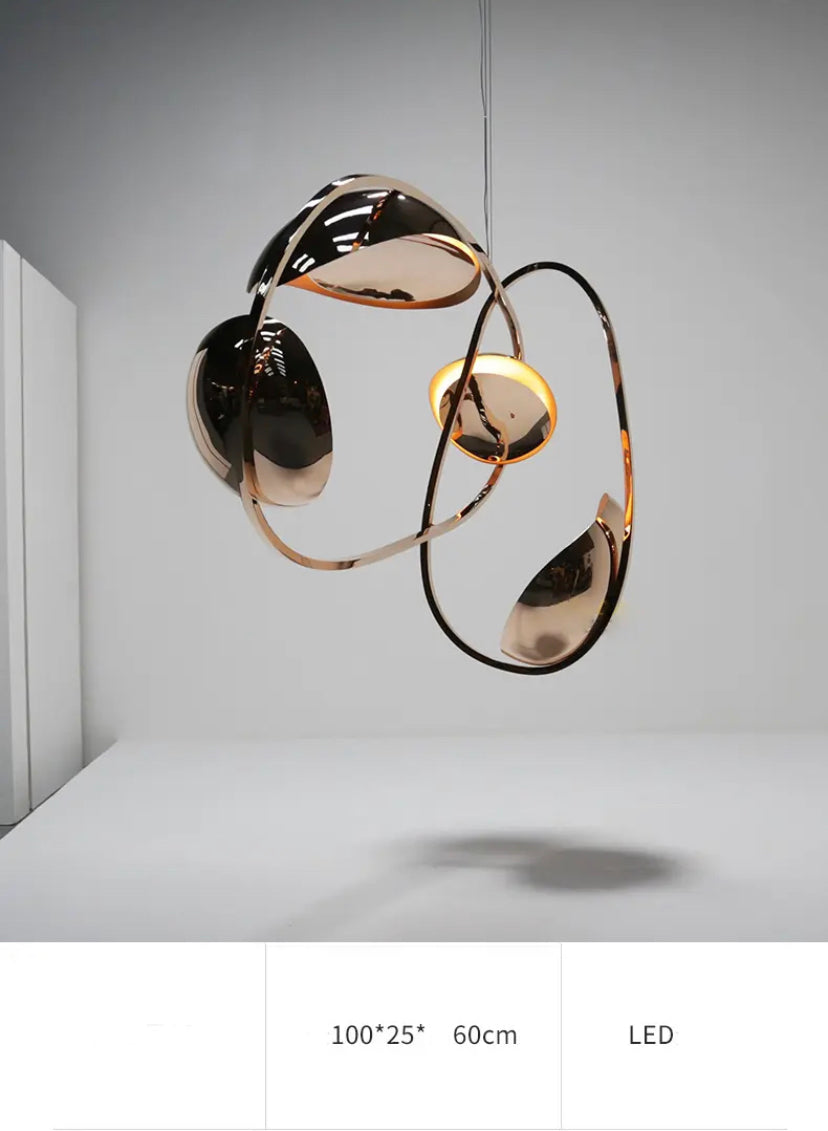 Designer Pendant Light Art Horizontally Suspended Light Sculpture Home, Hotel Chandeliers