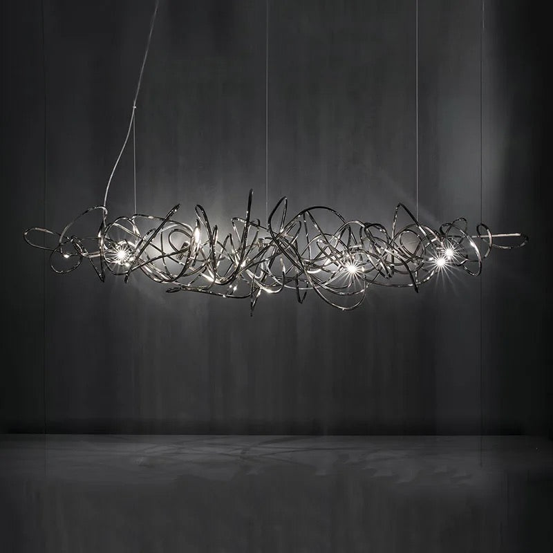 Designer Pendant Light Italian Black Art Deco Chandelier Luxury Dining, Living Room Lights