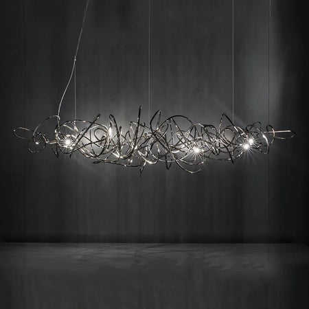 Designer Pendant Light Italian Black Art Deco Chandelier Luxury Dining, Living Room Lights