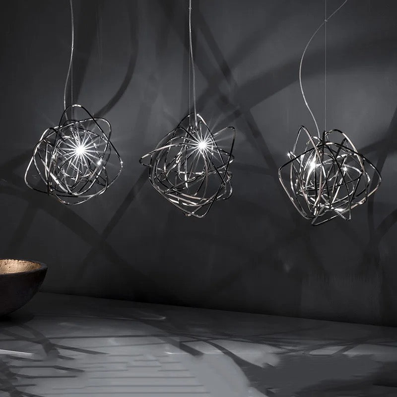 Designer Pendant Light Italian Black Art Deco Chandelier Luxury Dining, Living Room Lights