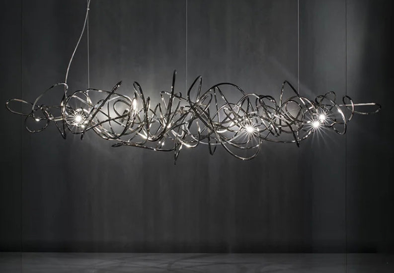 Designer Pendant Light Italian Black Art Deco Chandelier Luxury Dining, Living Room Lights