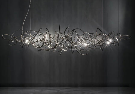 Designer Pendant Light Italian Black Art Deco Chandelier Luxury Dining, Living Room Lights