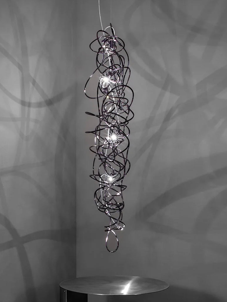 Designer Pendant Light Italian Black Art Deco Chandelier Luxury Dining, Living Room Lights