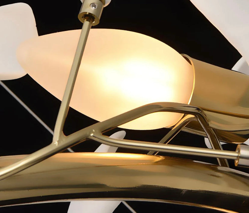 Designer Chandelier Extra Large Tall Ceramic Leaf High Decorative Luxury Loft Hotel, Home Stairs Lights