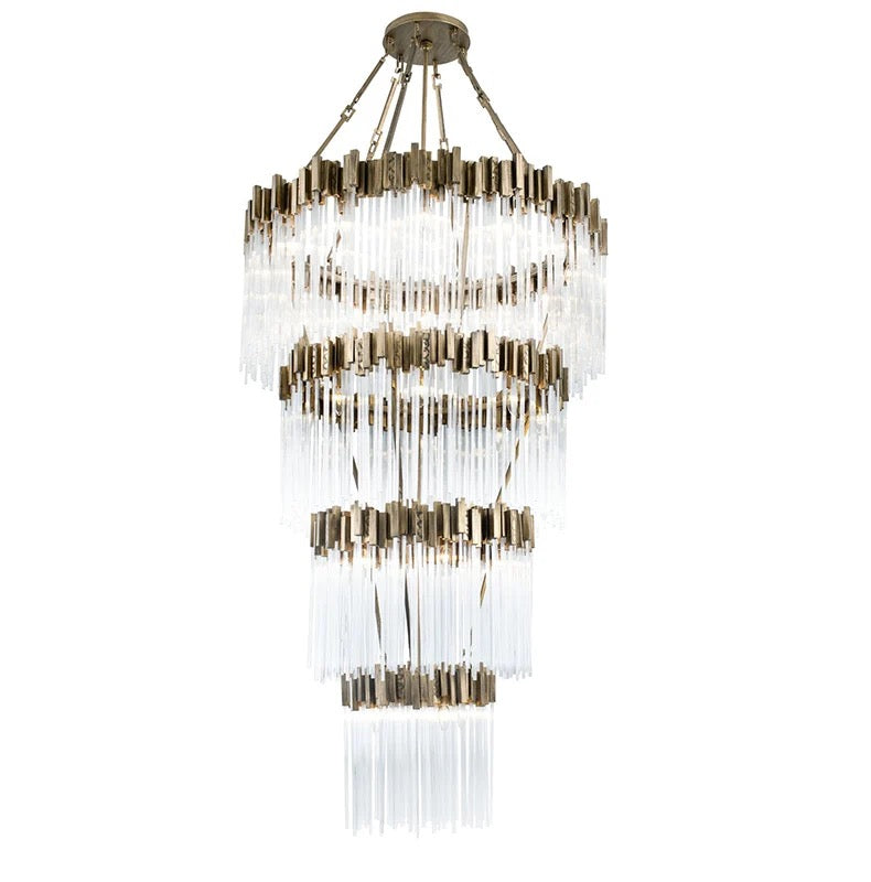 Designer Chandelier Large French Country Duplex Stairwell Crystal Raindrops Decorative Lights