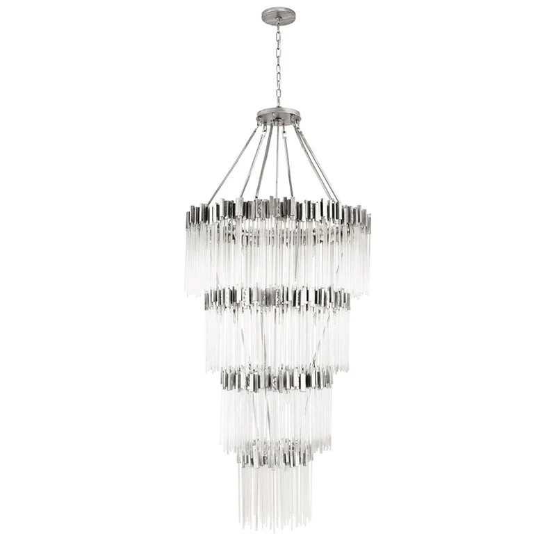 Designer Chandelier Large French Country Duplex Stairwell Crystal Raindrops Decorative Lights