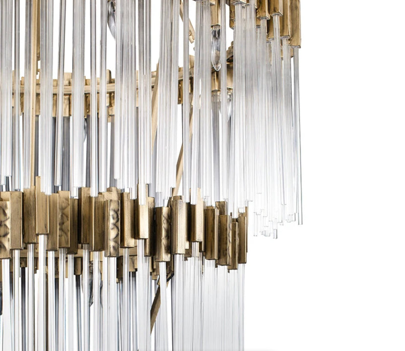 Designer Chandelier Large French Country Duplex Stairwell Crystal Raindrops Decorative Lights