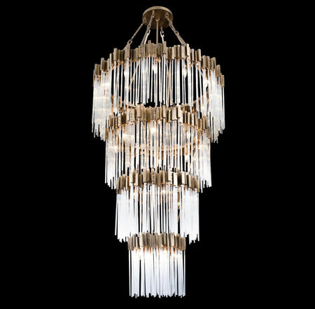 Designer Chandelier Large French Country Duplex Stairwell Crystal Raindrops Decorative Lights
