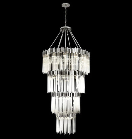 Designer Chandelier Large French Country Duplex Stairwell Crystal Raindrops Decorative Lights