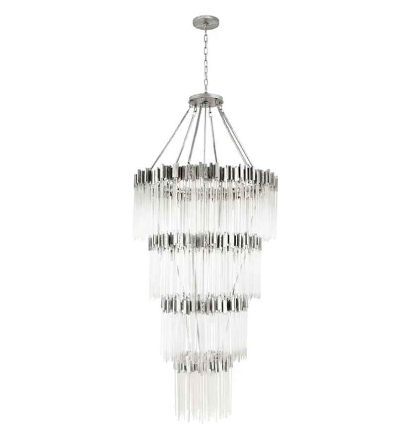 Designer Chandelier Large French Country Duplex Stairwell Crystal Raindrops Decorative Lights